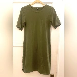 Old Navy | Army Green | Short Sleeve T Shirt Dress